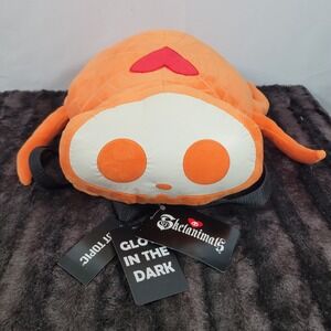 Skelanimals Timmy Spider Plush Backpack Hot Topic Glow In The Dark Orange